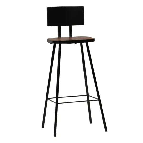 Taaskasutatud puidust baaritoolid terasraamil, 4 tk, 45 x 36 x 99 cm - 12