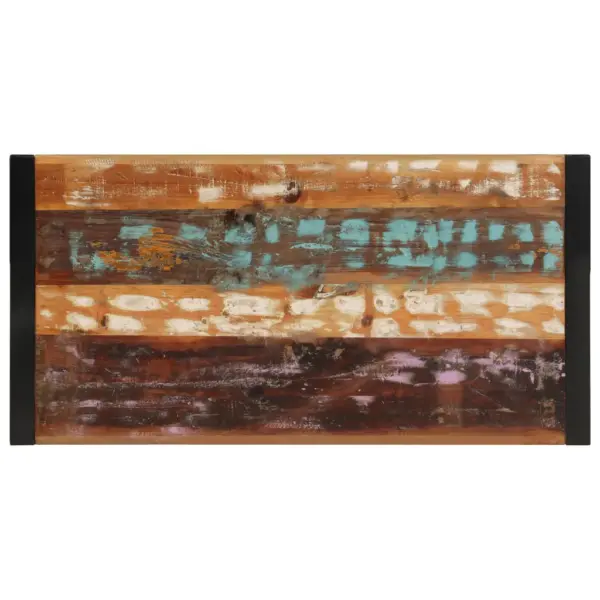 Tööstusliku stiiliga kohvilaud taaskasutatud puidust, 120 x 60 x 40 cm – 3