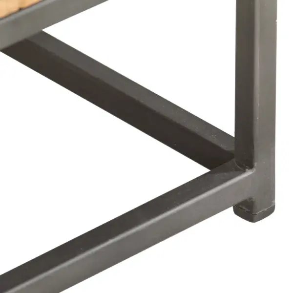 Tööstuslik kohvilaud taaskasutatud puidust, 2 sahtliga, 90 x 50 x 35 cm – 5