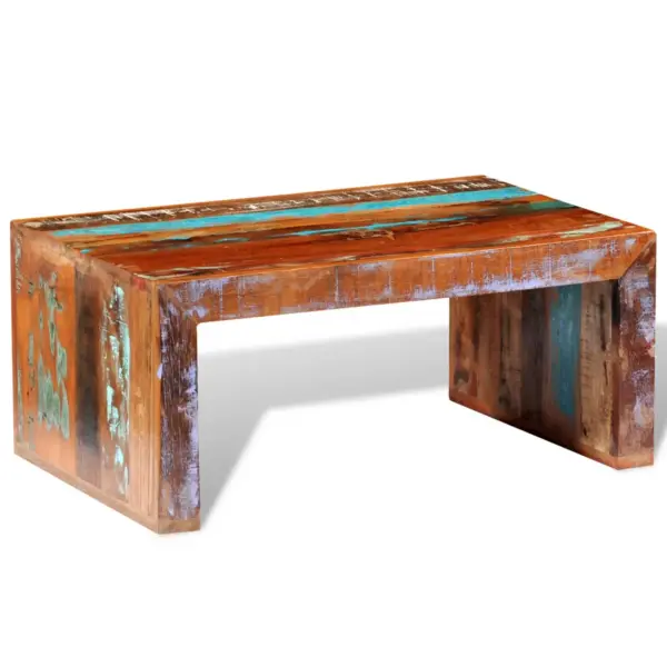 Retrostiilis kohvilaud taaskasutatud täispuidust, mitmevärviline, 80 x 50 x 35 cm – 3