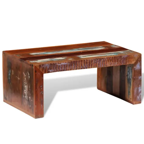 Retrostiilis kohvilaud taaskasutatud täispuidust, mitmevärviline, 80 x 50 x 35 cm – 4