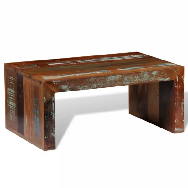 Retrostiilis kohvilaud taaskasutatud täispuidust, mitmevärviline, 80 x 50 x 35 cm – 5