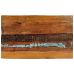 Ristkülikukujuline taaskasutatud täispuidust lauaplaat, mitmevärviline, 100 x 60 cm, 25–27 mm
