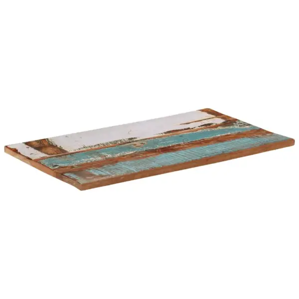 Ristkülikukujuline taaskasutatud täispuidust lauaplaat, mitmevärviline, 100 x 60 cm, 25–27 mm – 3