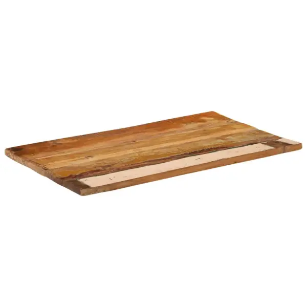Ristkülikukujuline taaskasutatud täispuidust lauaplaat, mitmevärviline, 100 x 60 cm, 25–27 mm – 4