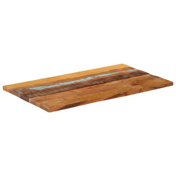 Ristkülikukujuline taaskasutatud täispuidust lauaplaat, mitmevärviline, 100 x 60 cm, 25–27 mm – 5