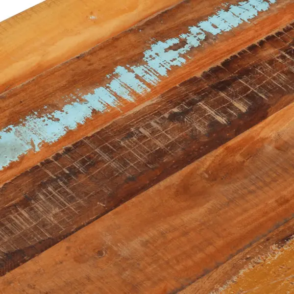 Ristkülikukujuline taaskasutatud täispuidust lauaplaat, mitmevärviline, 100 x 60 cm, 25–27 mm – 10