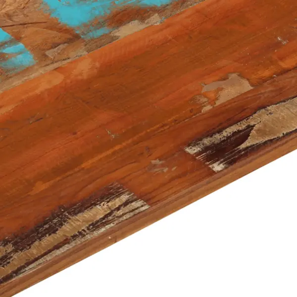 Ristkülikukujuline taaskasutatud puidust lauaplaat, mitmevärviline, 100 x 60 cm, 15–16 mm, kahe puidust tugeliistuga – 7