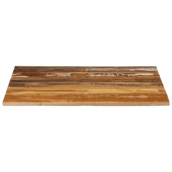 Ruudukujuline taaskasutatud täispuidust lauaplaat, 70 x 70 cm, 15–16 mm, mitmevärviline – 2