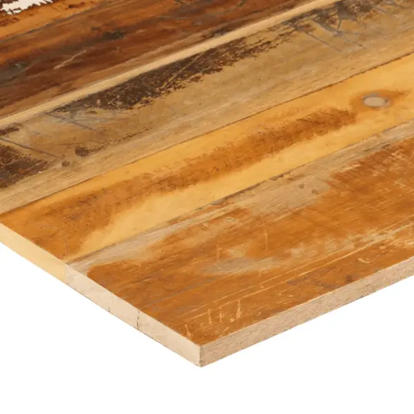 Ruudukujuline taaskasutatud täispuidust lauaplaat, 70 x 70 cm, 15–16 mm, mitmevärviline – 11