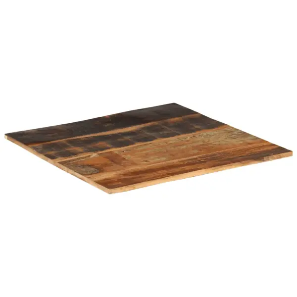 Ruudukujuline taaskasutatud täispuidust lauaplaat, 70 x 70 cm, 15–16 mm, mitmevärviline – 3