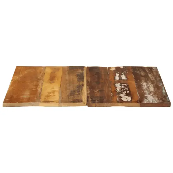Ruudukujuline taaskasutatud täispuidust lauaplaat, 70 x 70 cm, 15–16 mm, mitmevärviline – 8
