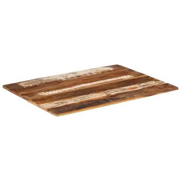 Ristkülikukujuline taaskasutatud puidust lauaplaat, mitmevärviline, 80 x 60 cm, 15–16 mm, kahe puidust tugiliistuga – 7
