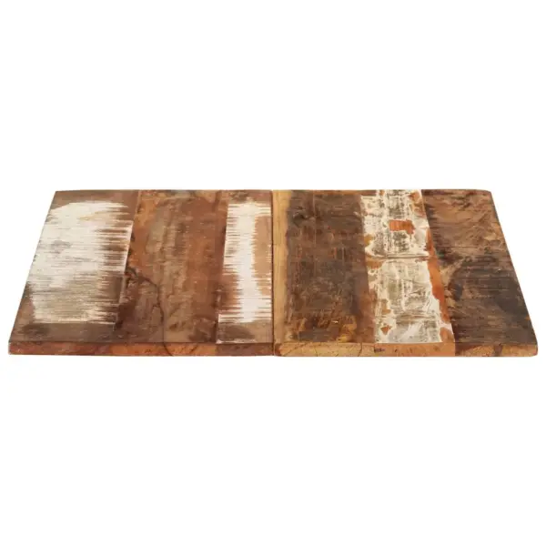 Ristkülikukujuline taaskasutatud puidust lauaplaat, mitmevärviline, 80 x 60 cm, 15–16 mm, kahe puidust tugiliistuga – 8