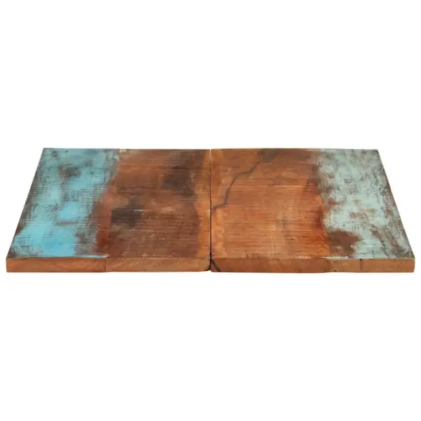 Ristkülikukujuline taaskasutatud puidust lauaplaat, 90 x 70 cm, 25–27 mm – 8