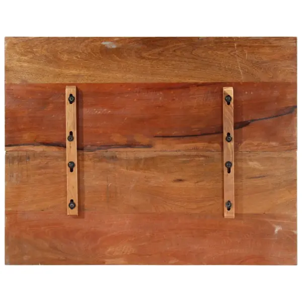 Ristkülikukujuline taaskasutatud puidust lauaplaat, 90 x 70 cm, 25–27 mm – 9
