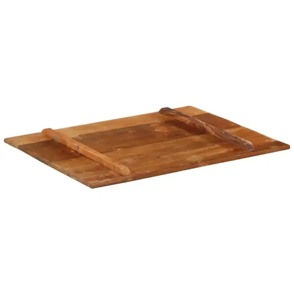 Ristkülikukujuline taaskasutatud täispuidust lauaplaat, 90 x 70 cm, 15–16 mm – 6