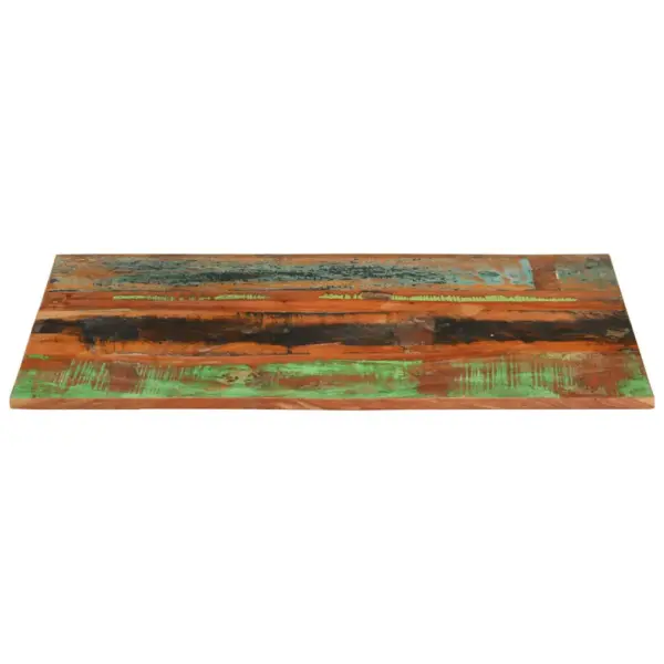 Ristkülikukujuline taaskasutatud puidust lauaplaat, mitmevärviline, 90 x 60 cm, 15–16 mm – 2
