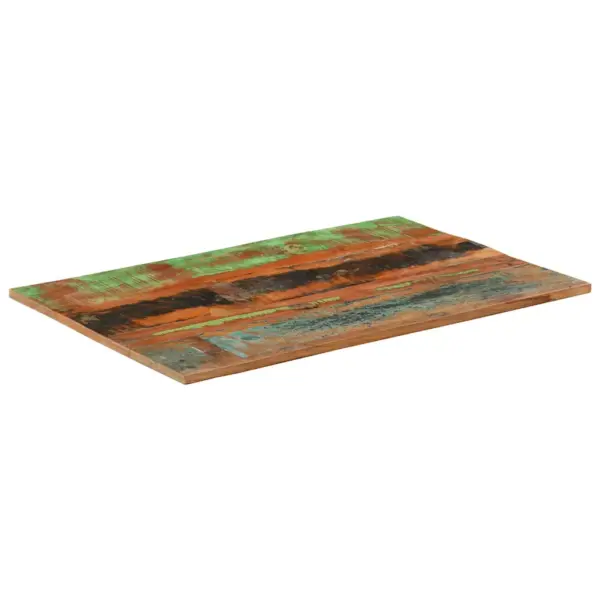 Ristkülikukujuline taaskasutatud puidust lauaplaat, mitmevärviline, 90 x 60 cm, 15–16 mm – 5