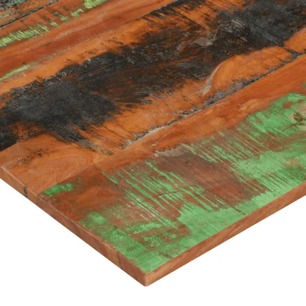 Ristkülikukujuline taaskasutatud puidust lauaplaat, mitmevärviline, 90 x 60 cm, 15–16 mm – 7