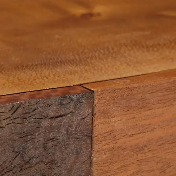 Pruun taaskasutatud puidust puhvetkapp, lihvitud, värvitud ja lakitud, 110 x 30 x 75 cm – 8