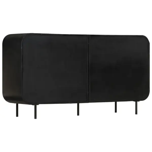 Taaskasutatud puidust ja terasest puhvetkapp 4 sahtli ja 4 riiuliga, 140 x 35 x 76 cm – 3