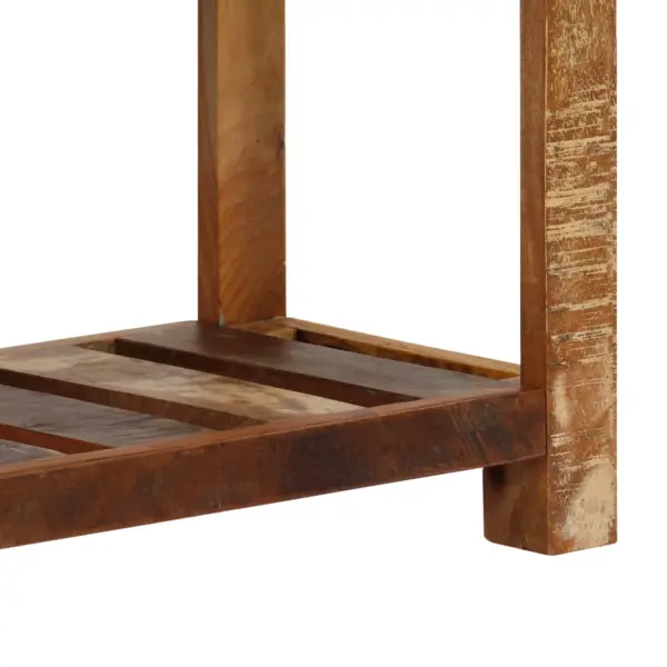 Mitmevärviline taaskasutatud puidust puhvetkapp 5 sahtli ja riiuliga, 120 x 30 x 75 cm – 7
