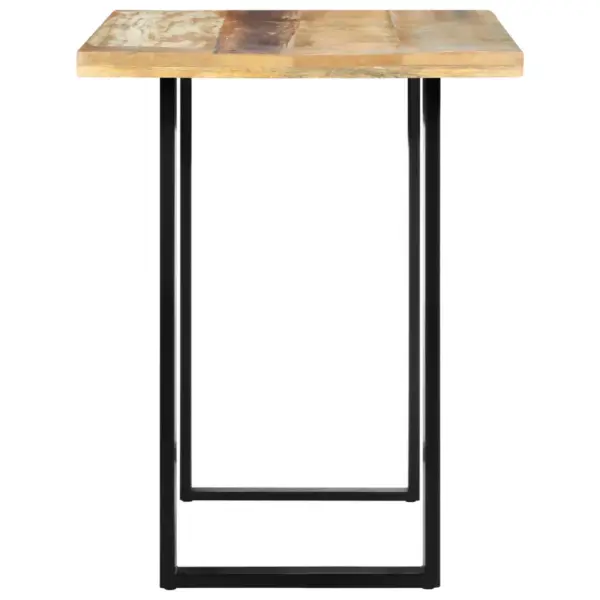 Industriaalstiilis taaskasutatud puidust söögilaud, musta terasraamiga, 120 x 60 x 76 cm – 3