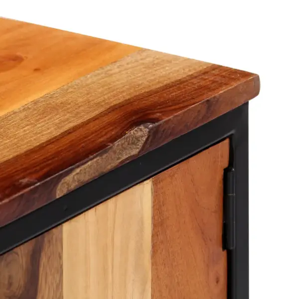Taaskasutatud puidust telerikapp terasraamiga, 120 x 30 x 40 cm – 6