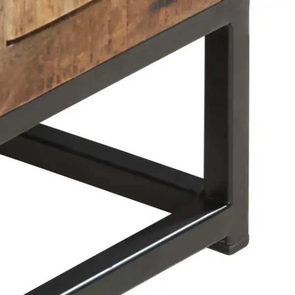 Taaskasutatud puidust telerikapp terasraamiga, 120 x 30 x 40 cm – 4