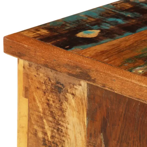 Taaskasutatud puidust telerikapp 2 sahtli ja 2 riiuliga, 80 x 30 x 40 cm – 5