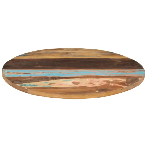 Ümmargune taaskasutatud puidust lauaplaat, mitmevärviline, 80 cm, 25–27 mm – 2