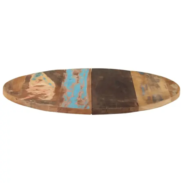 Ümmargune taaskasutatud puidust lauaplaat, mitmevärviline, 80 cm, 25–27 mm – 3