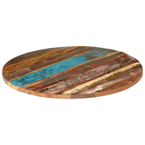 Ümmargune taaskasutatud puidust lauaplaat, mitmevärviline, 80 cm, 25–27 mm – 8