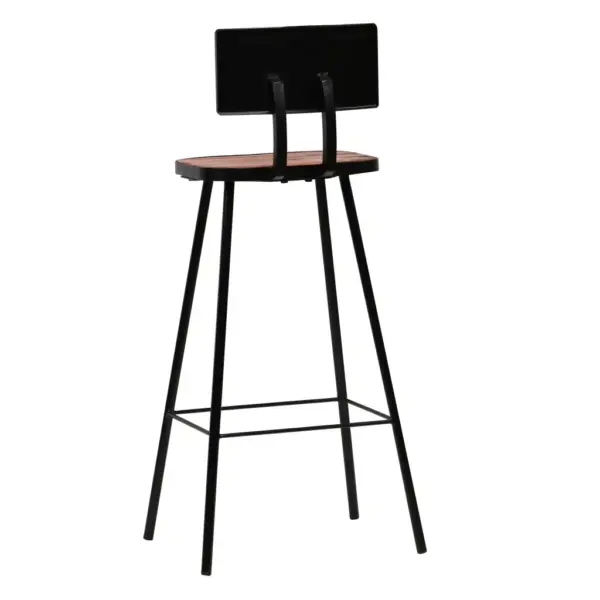 Tööstusliku stiiliga baarikomplekt taastatud puidust, 3-osaline, mitmevärviline, laud 60 x 60 x 107 cm - 11