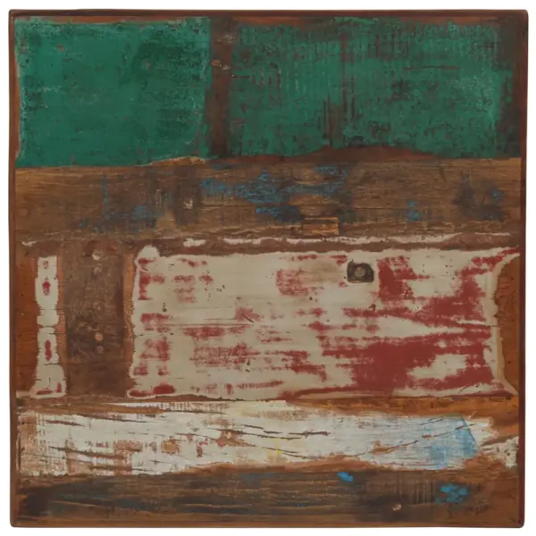 Tööstusliku stiiliga baarikomplekt taastatud puidust, 3-osaline, mitmevärviline, laud 60 x 60 x 107 cm - 5