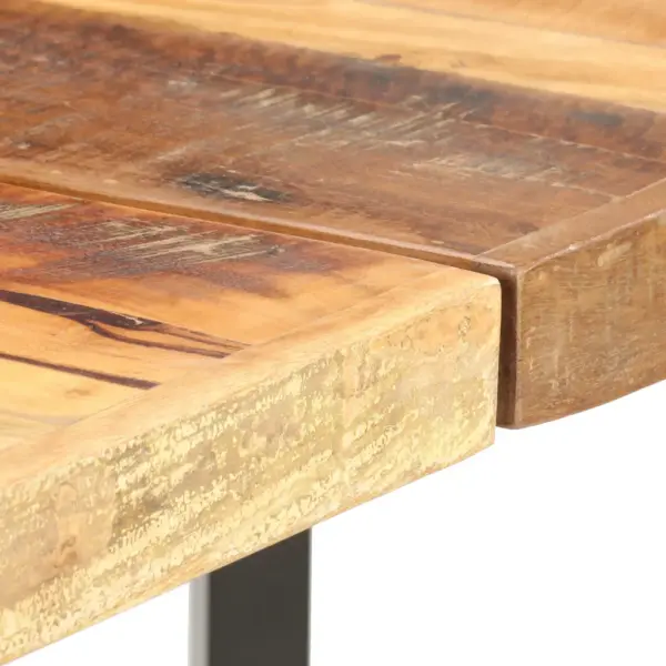 Tööstusliku stiiliga baarikomplekt taastatud puidust, 9 osa, pruun, baarilaud 180 x 70 x 107 cm – 5