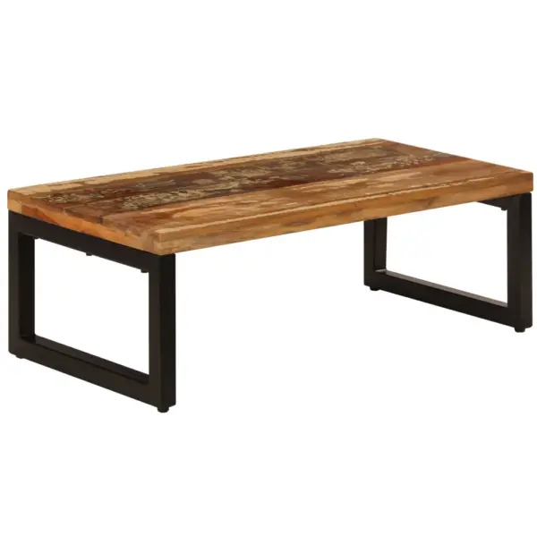 Kohvilaud taastatud puidust ja terasest raamiga, 100 x 50 x 35 cm – 11