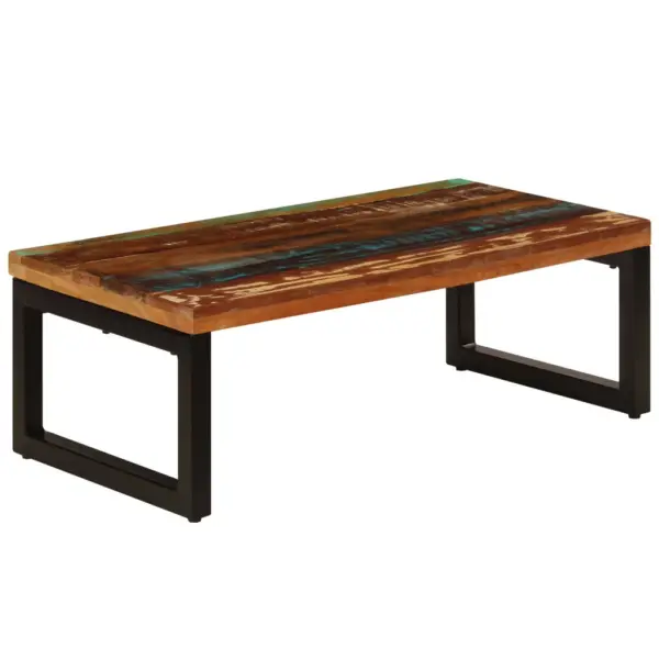 Kohvilaud taastatud puidust ja terasest raamiga, 100 x 50 x 35 cm – 12
