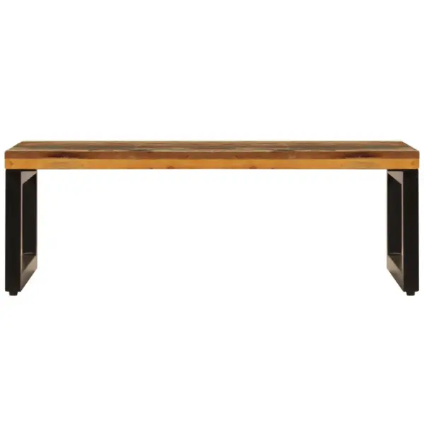 Kohvilaud taastatud puidust ja terasest raamiga, 100 x 50 x 35 cm – 3