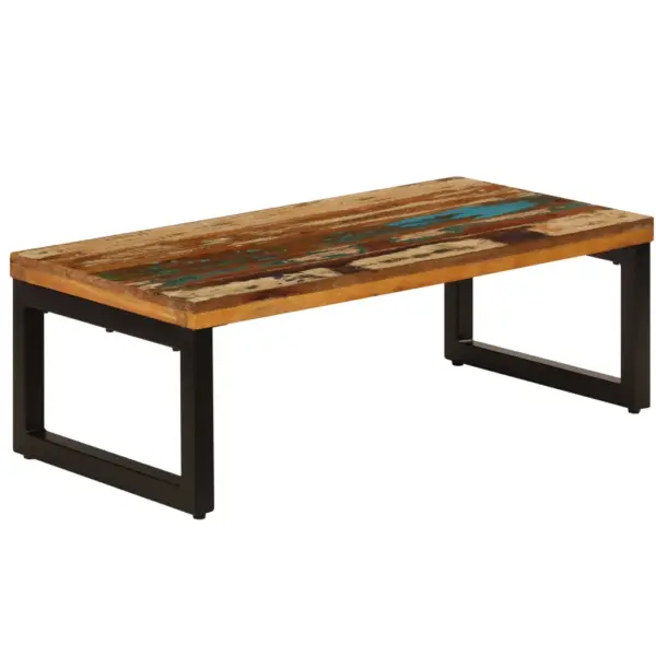Kohvilaud taastatud puidust ja terasest raamiga, 100 x 50 x 35 cm – 9