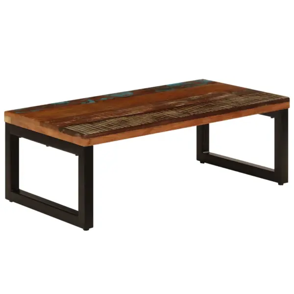 Kohvilaud taastatud puidust ja terasest raamiga, 100 x 50 x 35 cm – 10