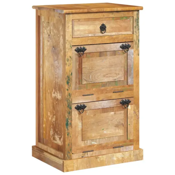 Mitmevärviline jalatsikapp sahtli ja 4 riiuliga, taastatud puit, 50 x 38 x 85 cm – 2