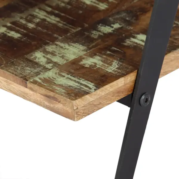 Kahekorruseline kohvilaud taastatud puidust ja terasjalgadega, mitmevärviline, 115 x 60 x 40 cm – 6
