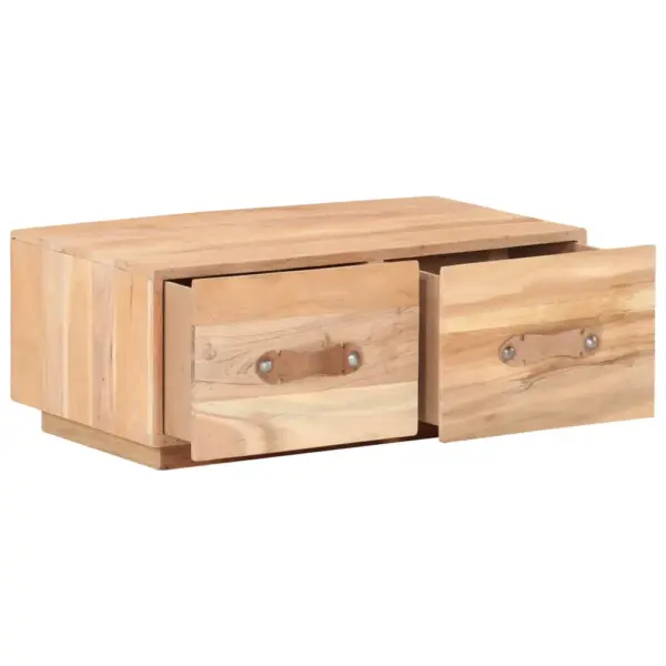 Taastatud puidust kohvilaud 2 sahtliga, pruun, 90 x 50 x 35 cm – 2