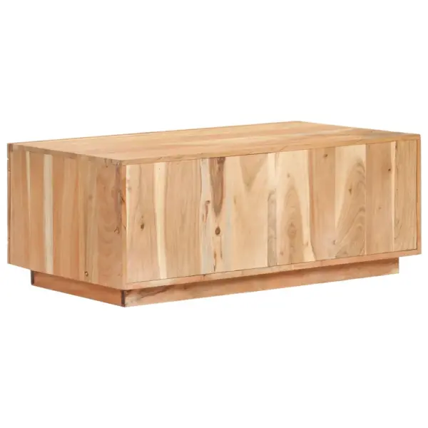 Taastatud puidust kohvilaud 2 sahtliga, pruun, 90 x 50 x 35 cm – 4