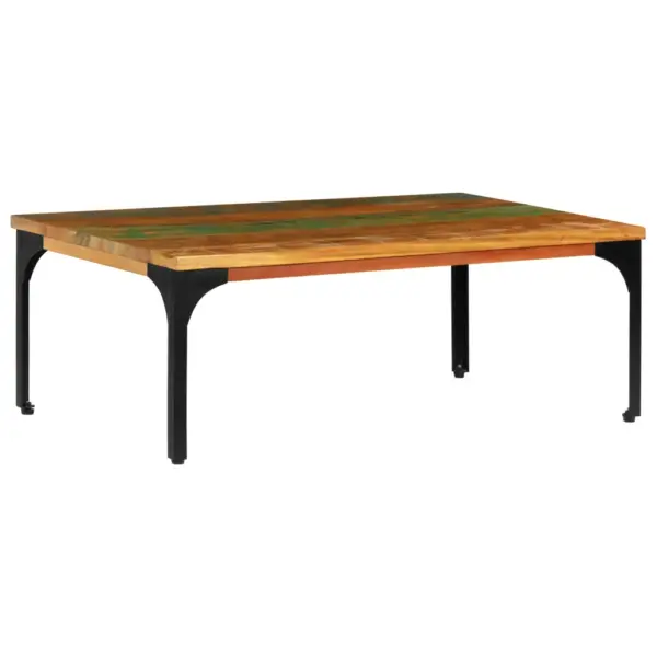 Taastatud puidust kohvilaud terasraamiga, pruun, 100 x 60 x 35 cm – 2