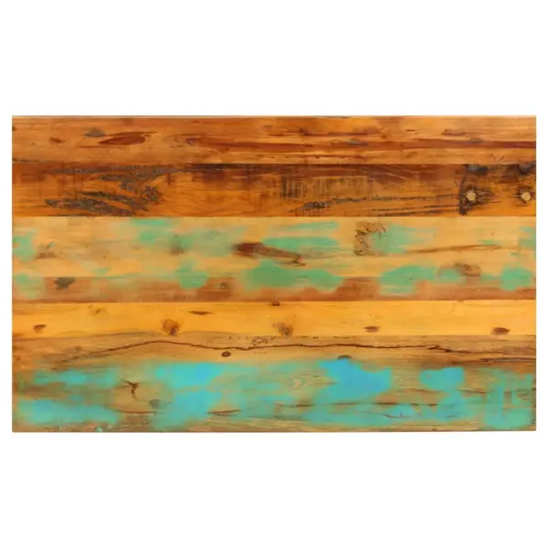 Taastatud puidust kohvilaud terasraamiga, pruun, 100 x 60 x 35 cm – 4