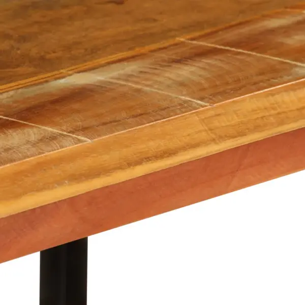 Taastatud puidust kohvilaud terasraamiga, pruun, 100 x 60 x 35 cm – 6