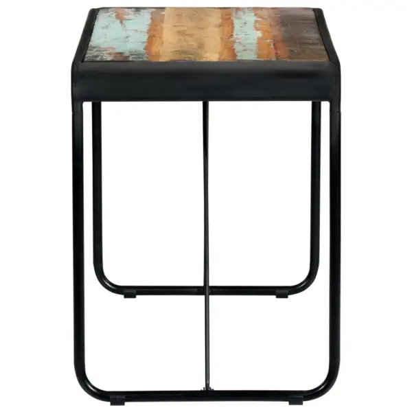 Industriaalne taastatud puidust söögilaud terasraamiga, 118 x 60 x 76 cm – 3
